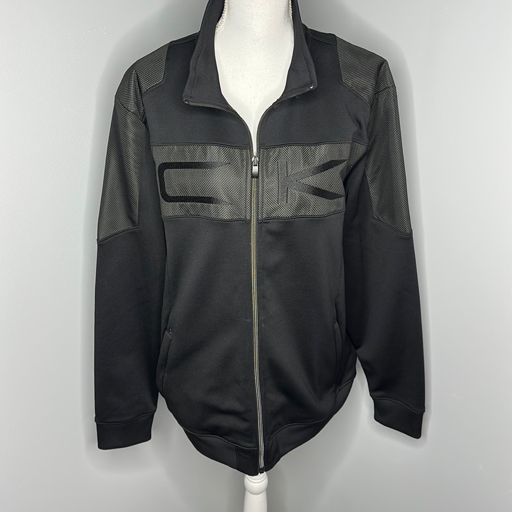 NWOT Calvin Klein black zip up size XL
